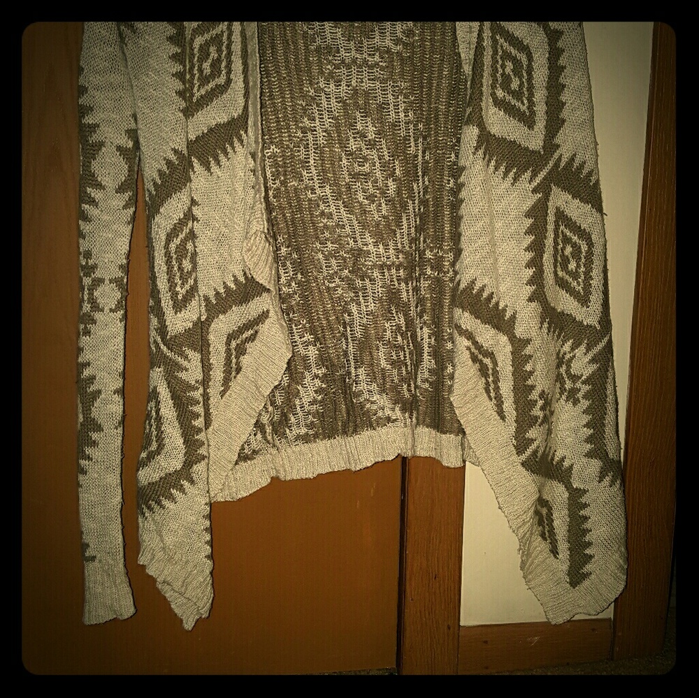 Brown and Cream cardigan