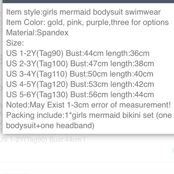 Toddler Mermaid Body Suit with Matching Headband - Picture 5 of 6