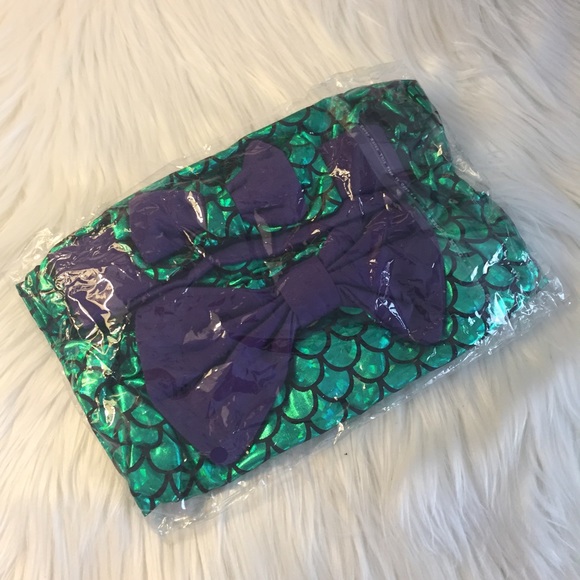 Toddler Mermaid Body Suit with Matching Headband - Picture 4 of 6