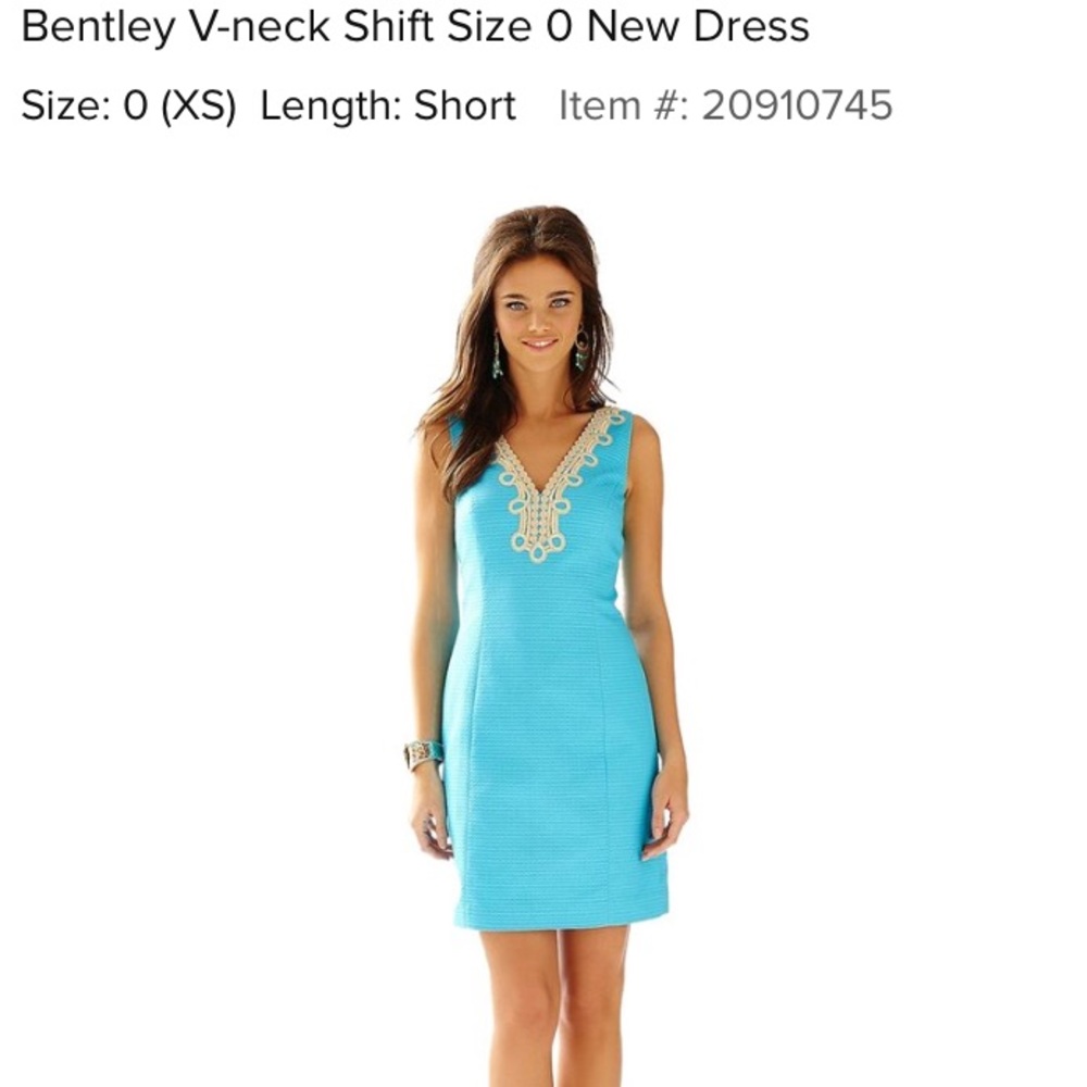 Lilly Pulitzer Bentley V-neck shift dress size 0