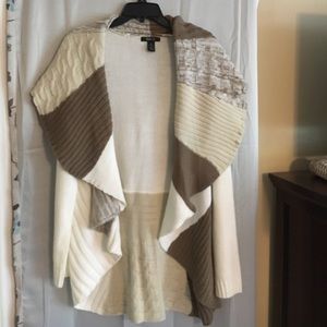 Beautiful brown, tan and cream dressy Cardigan