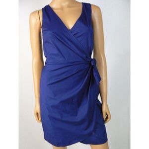 Ann Taylor Loft Blue Wrap Dress