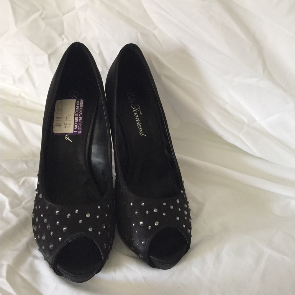 Rhinestone embellished high heels