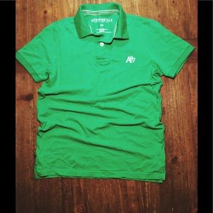 Aéropostale A87 Solid Oxford Piqué Polo (S)