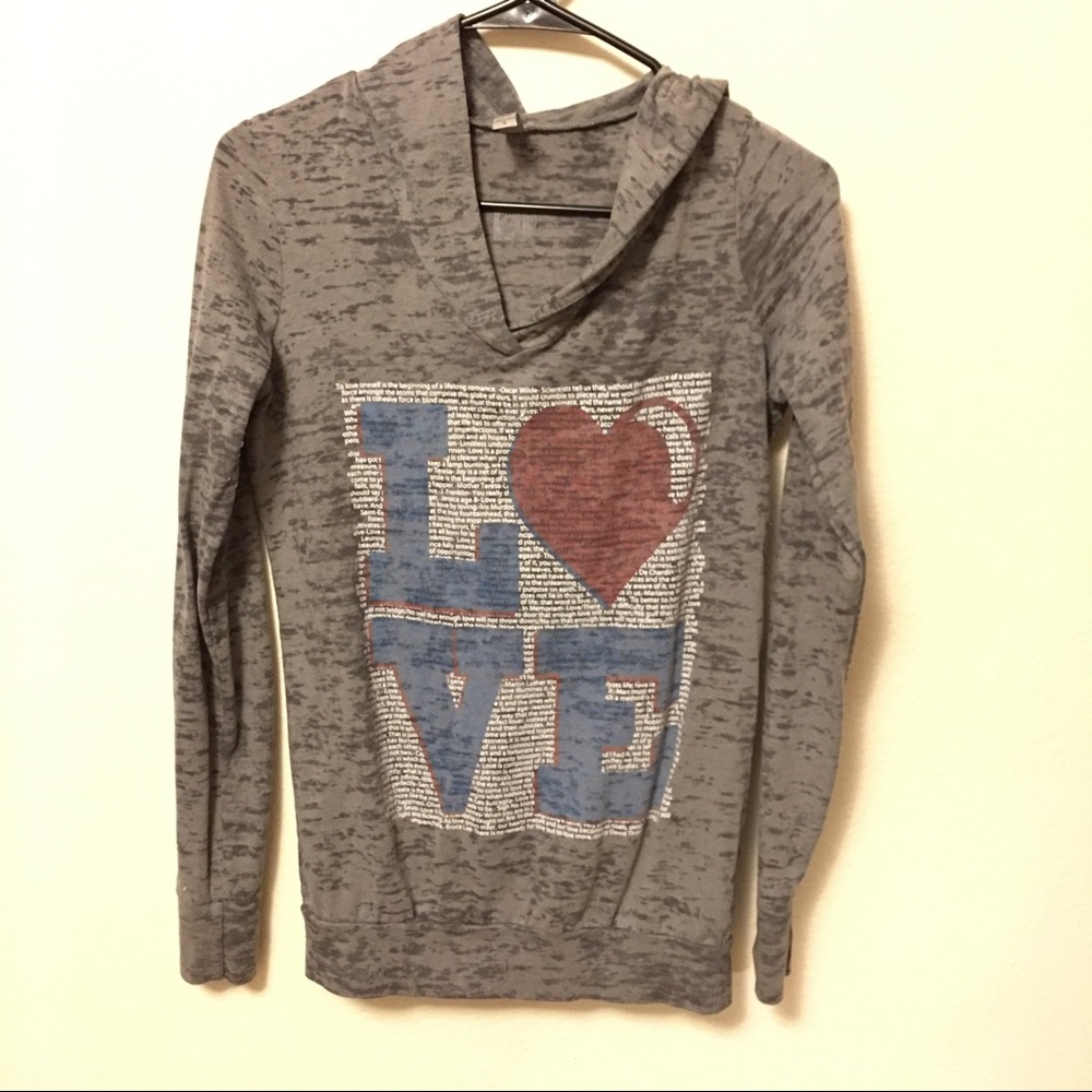 Love Quote Long Sleeve Fitted LWT Hoodie