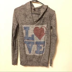 Love Quote Long Sleeve Fitted LWT Hoodie