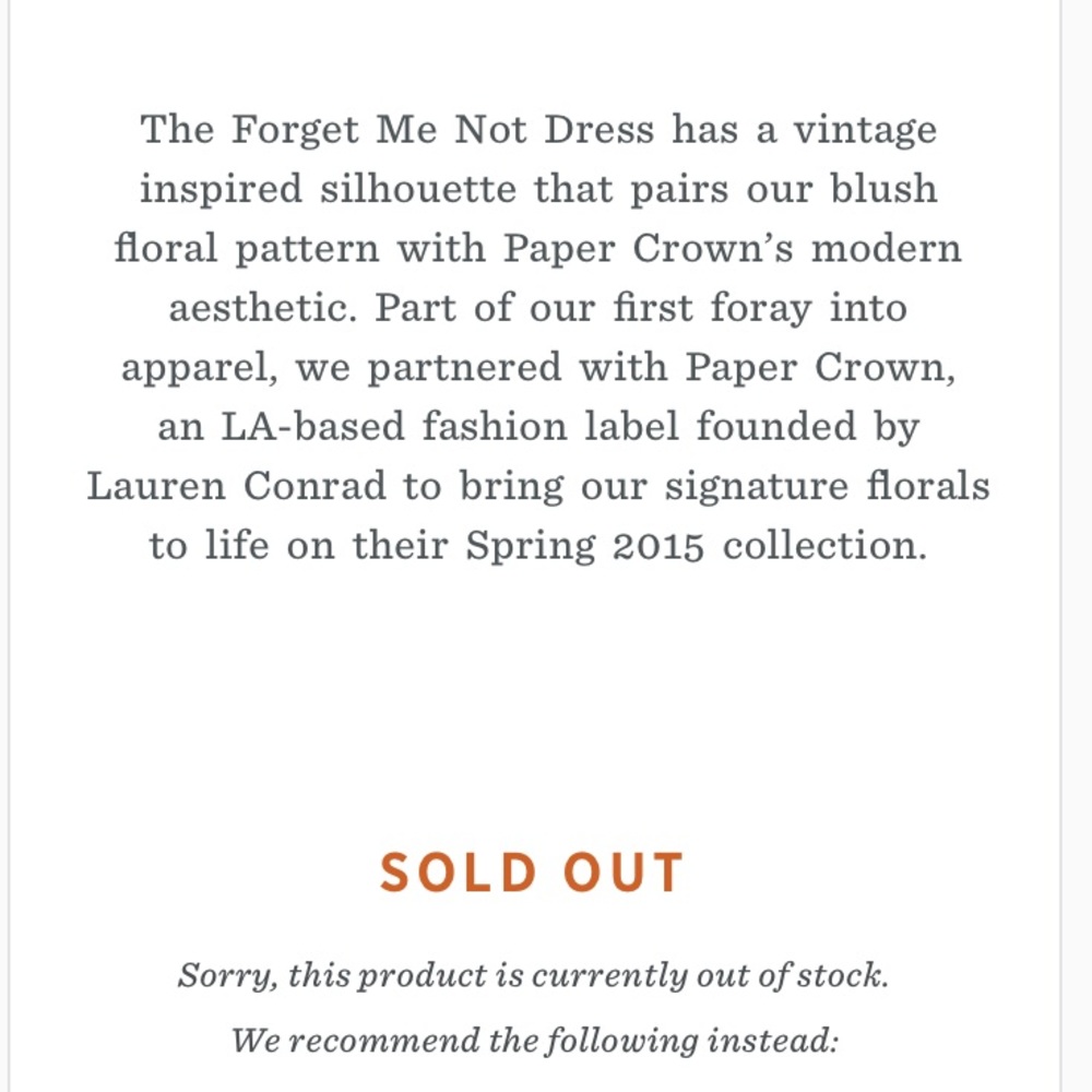 Paper Crown - Rifle Paper "Forget me not" Dress - Picture 8 of 8