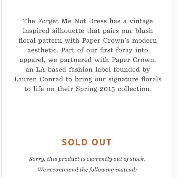 Paper Crown - Rifle Paper "Forget me not" Dress - Picture 8 of 8