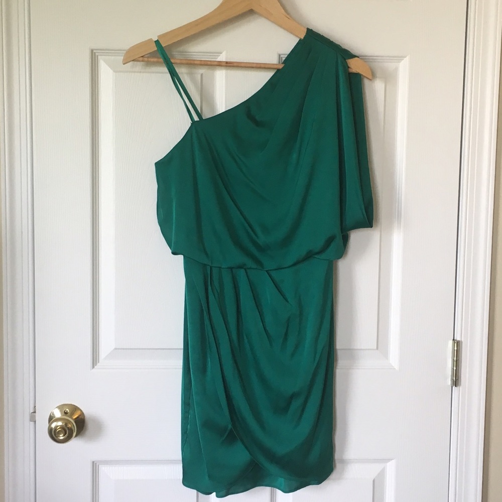 One Shoulder Silky Cocktail Dress Size 4