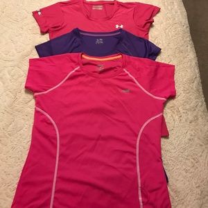 Set of 3 performance athletic tops