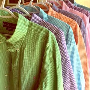 Lot of Polo Ralph Lauren Cotton Gingham Shirts