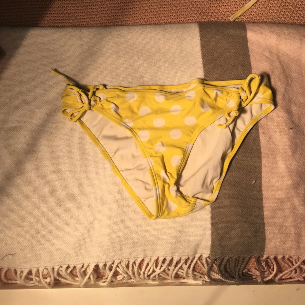 yellow polka dot bikini bottoms !!