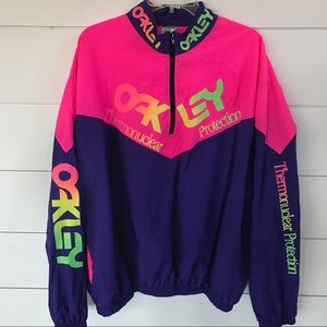 Retro Oakley Surf Style Neon Windbreaker
