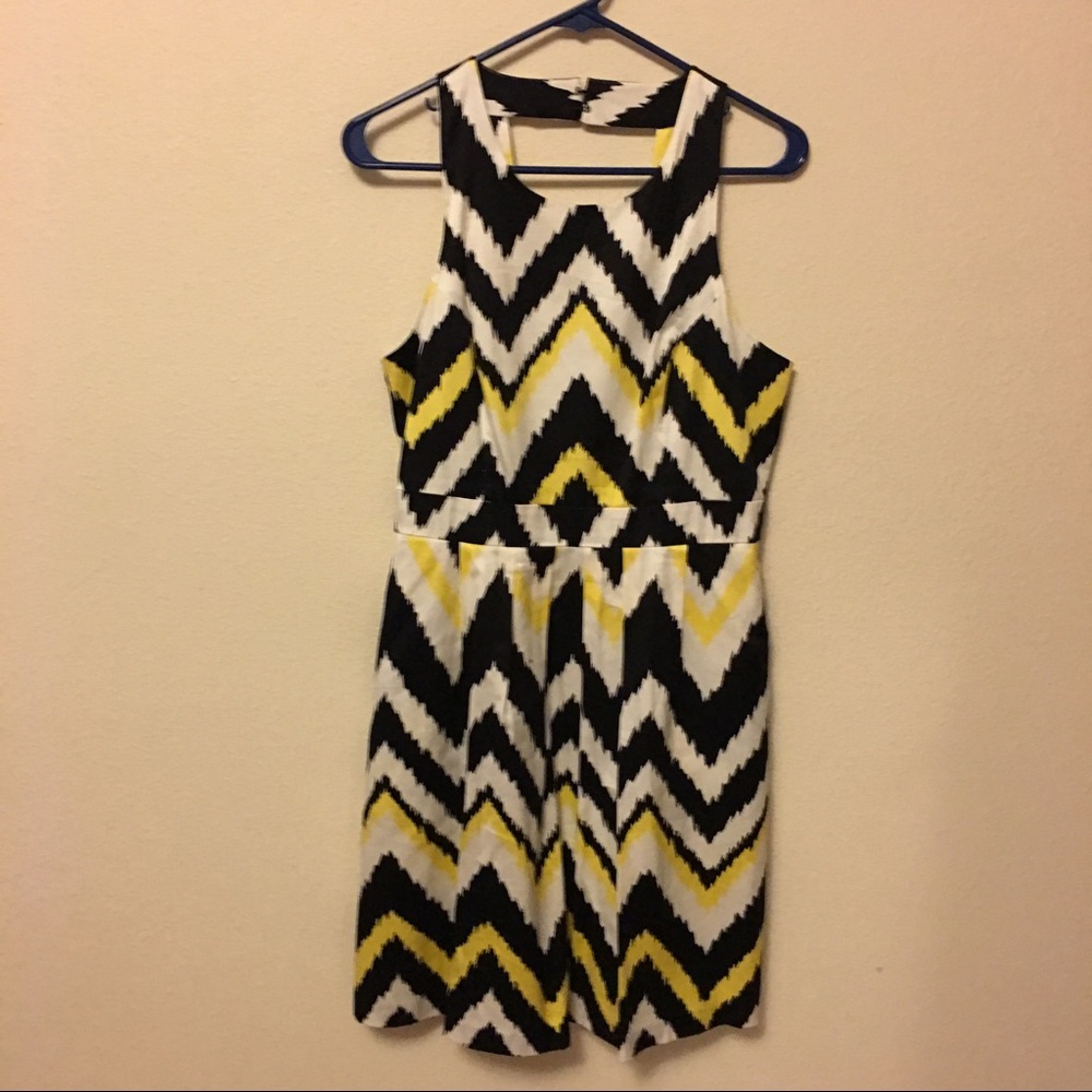 INC Black Yellow and White dress