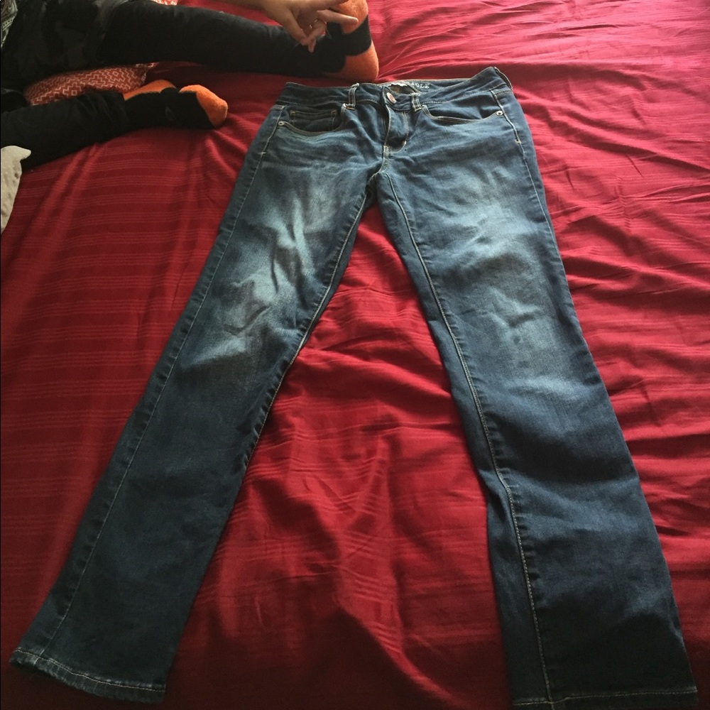 Distressed ASO skinny jeans