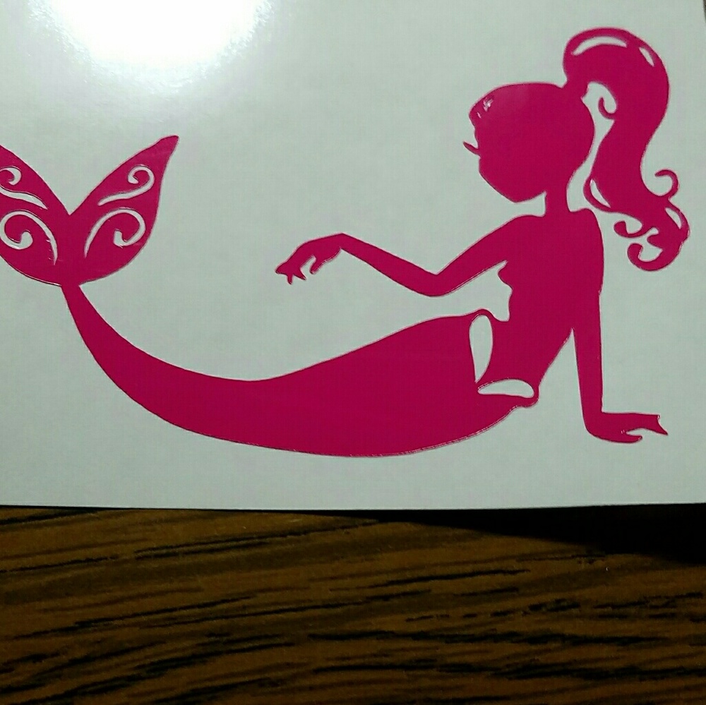vinyl decal- mermaid silhouette