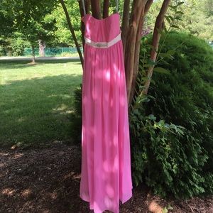 Pink chiffon formal dress