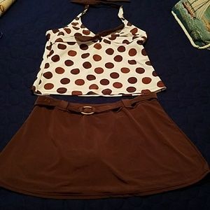 2 pc Bathing Suit size 10 top 12 bottom