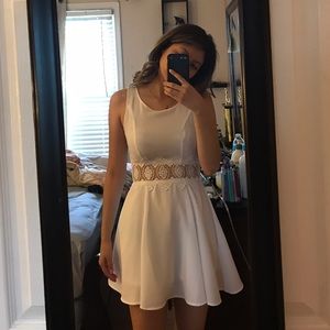 Summer white dress with lace