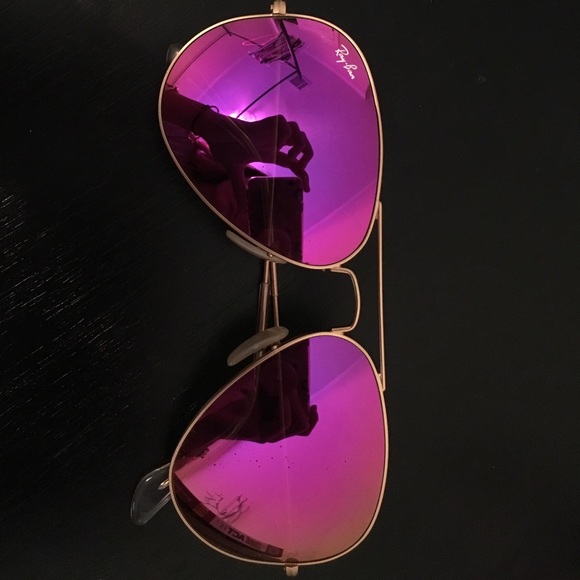 Ray Ban Aviator Pink Flash Lens - Picture 3 of 4