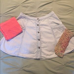 Free People High Waisted Denim Skirt