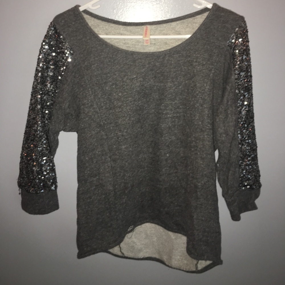 Grey Sequined Sweater