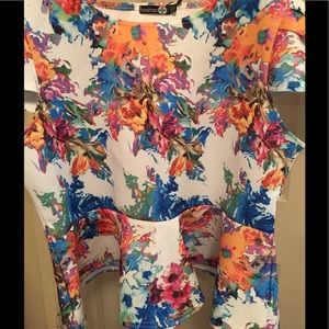Floral Peplum Top