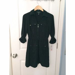 Black zip up dress - new with tags