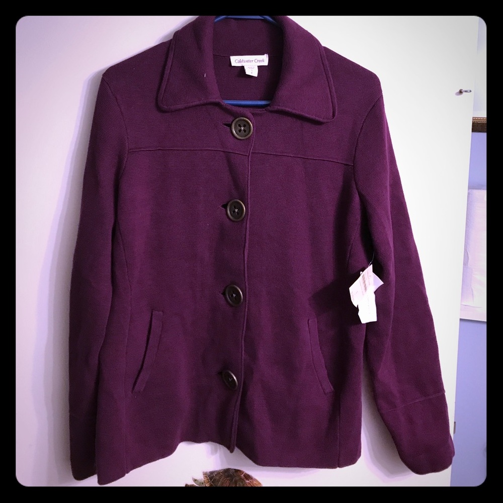 Cold water creek plum jacket - new with tags