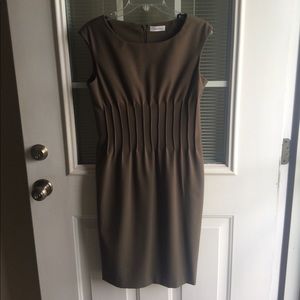 Calvin Klein olive green dress