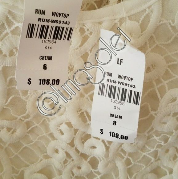 3/$30 LF White Crochet Mesh Hi-Lo Top XS&S =Aus6&8 - Picture 3 of 4