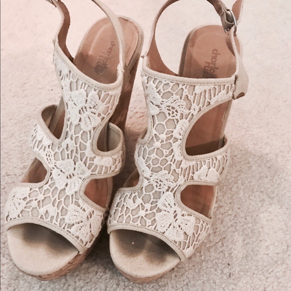 Charlotte Russe Summer Crochet Wedges size 10