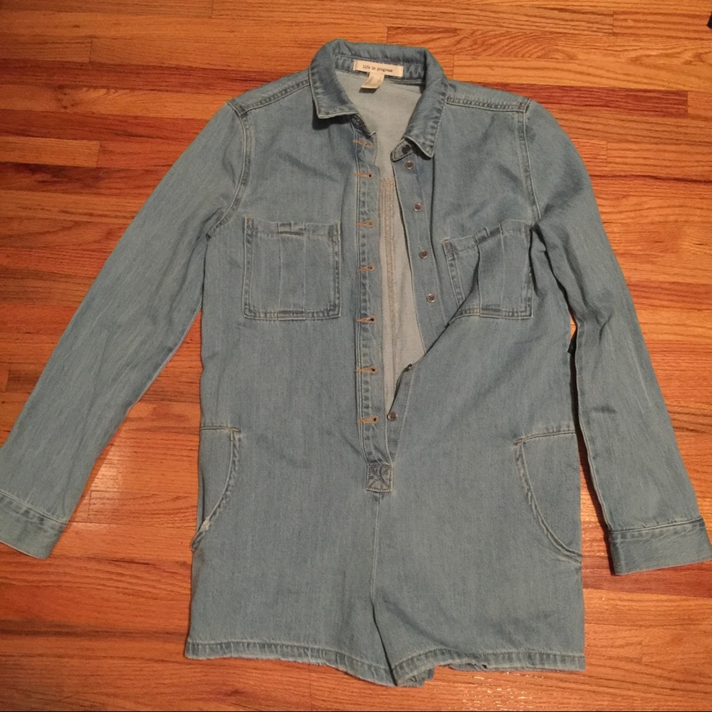 Life In Progress Denim Jumpsuit
