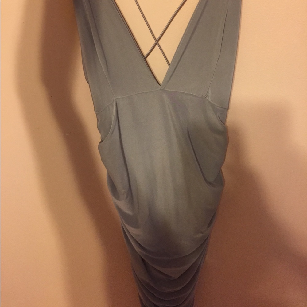 Misguided Ruched Grey Dress - Picture 3 of 3