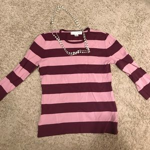 Striped casual corner top