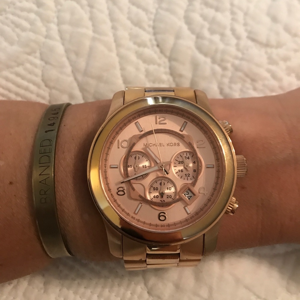 Rose gold Michael Kors watch