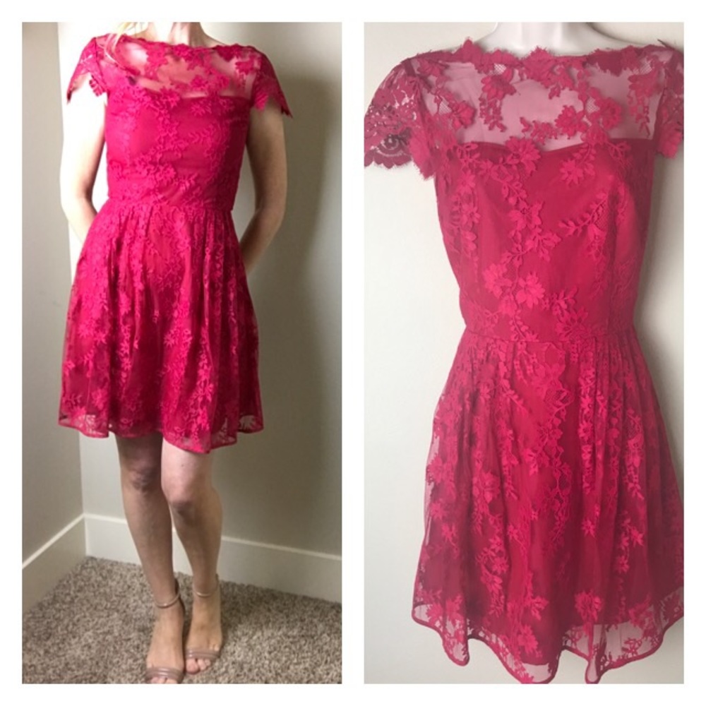 Cynthia Steffe Lace Ruby Red Dress 2