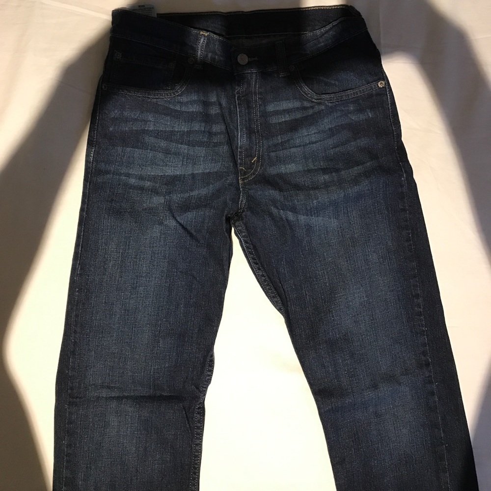 LEVIS USED MENS BLU JEANS SIZE: 30x30