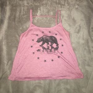 Pink California Bear Tank Top
