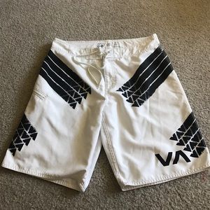 RVCA board shorts. Black and white