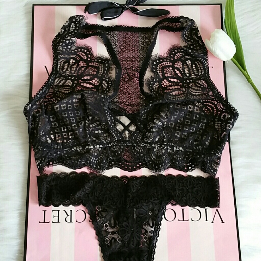 VS DREAM ANGELS BRALETTE SIZE L & PANTY L - Picture 2 of 6