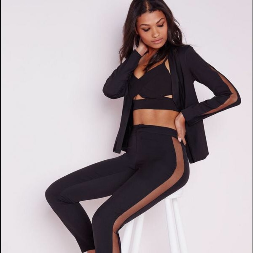 Missguided mesh detail blazer