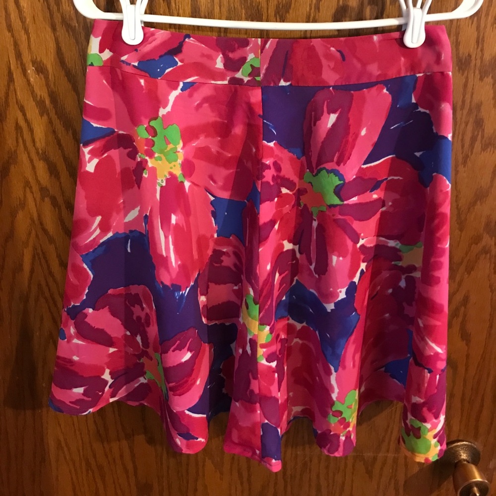High waisted floral print skirt Sz S