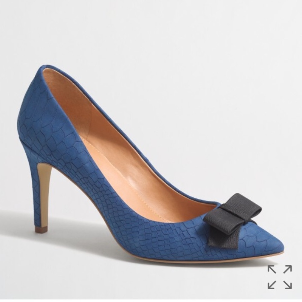 NEVER WORN J.Crew Isabelle Embossed Pumps with Bow