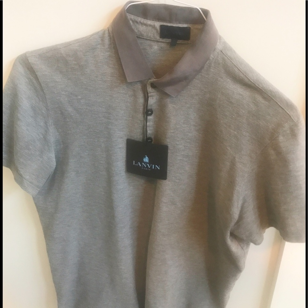 Lanvin Slim-Fit Grossgrain-Trim Cotton Pique Polo