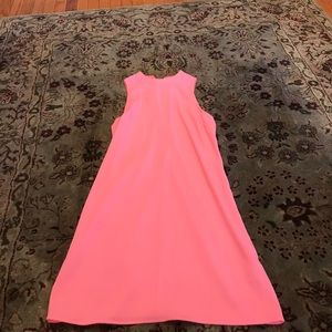 Hot pink lace up dress