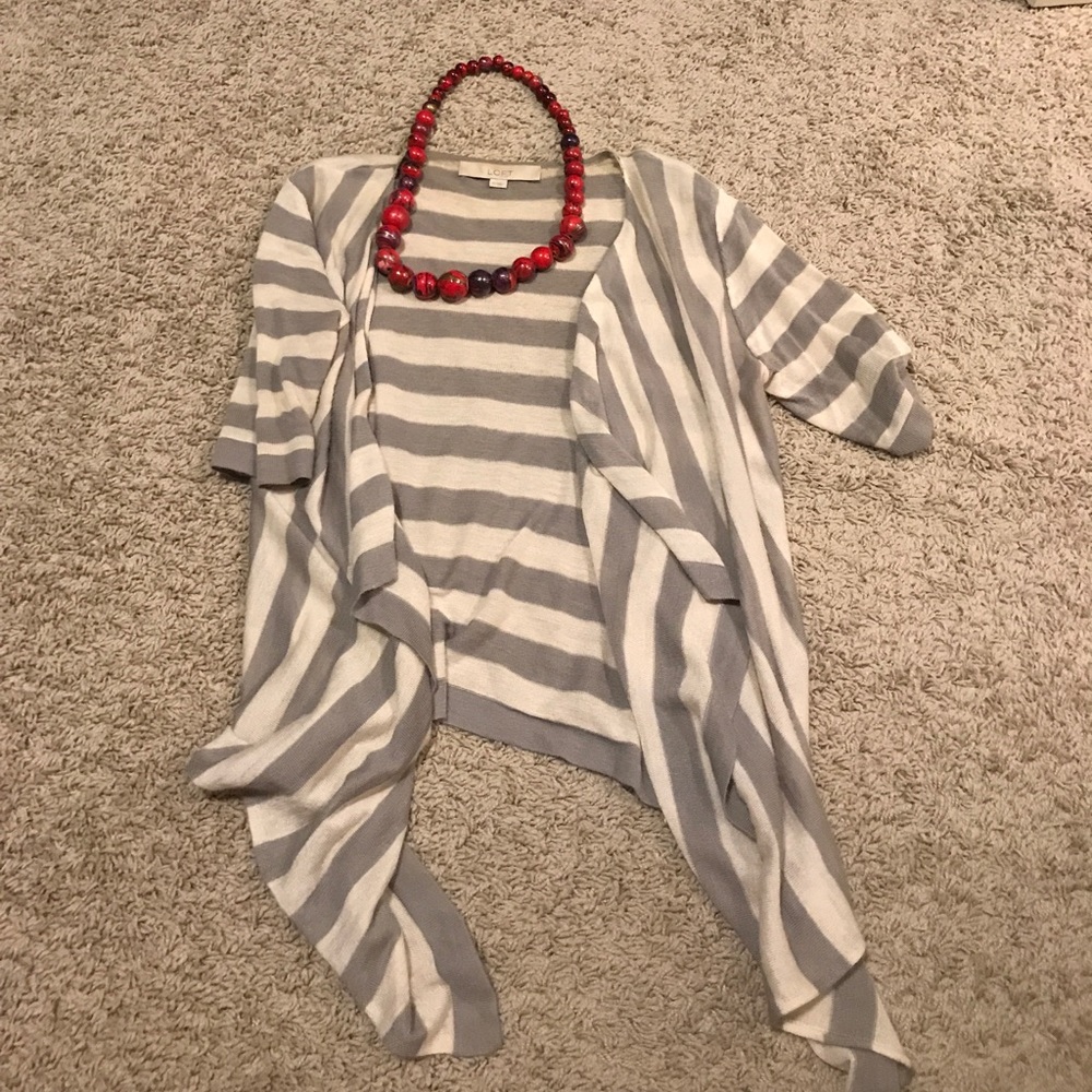 Striped butterfly jacket with short sleeves