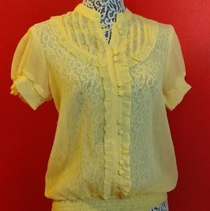 Yellow Sheer Blouse