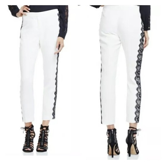 vince camuto lace trim jumpsuit