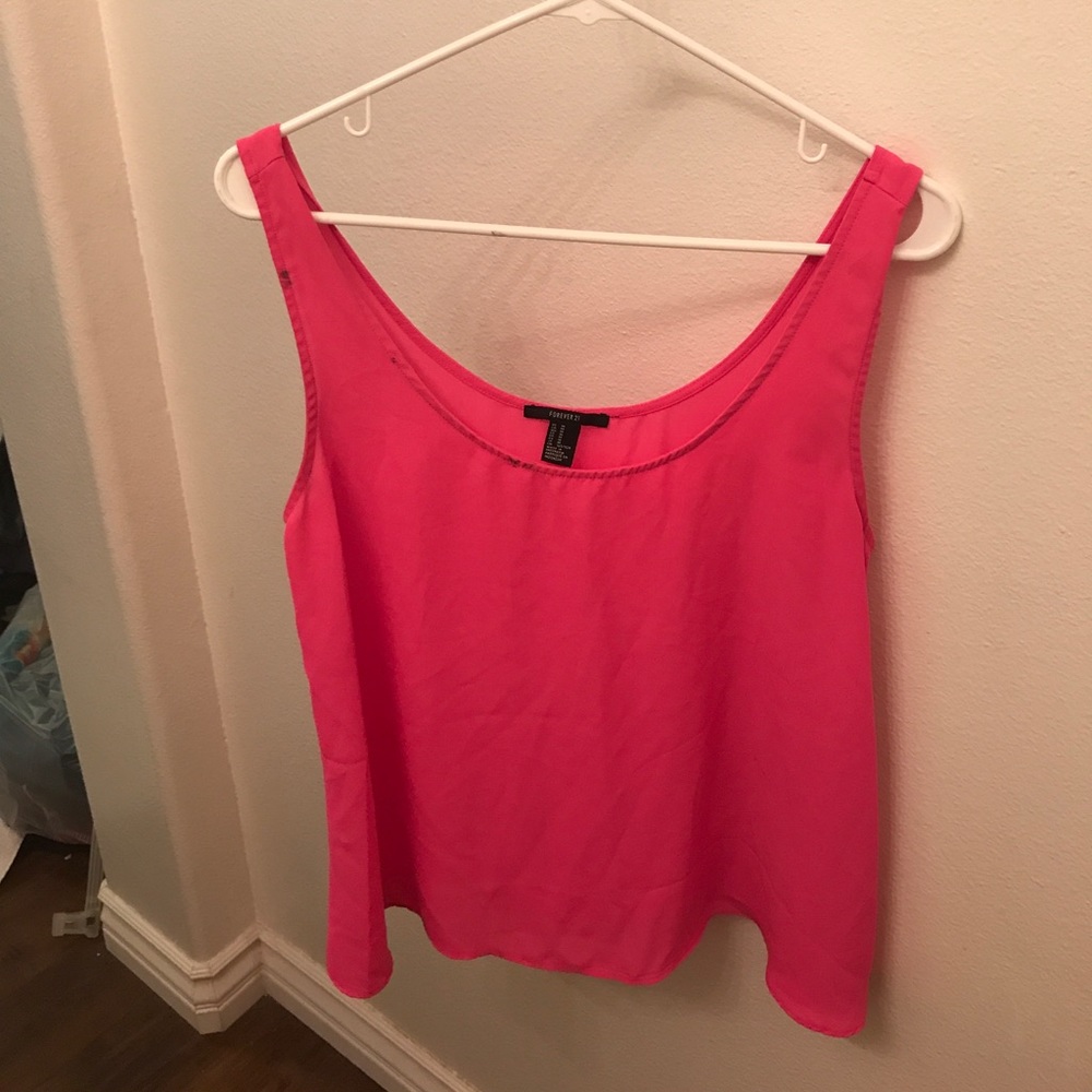 Bright pink blouse